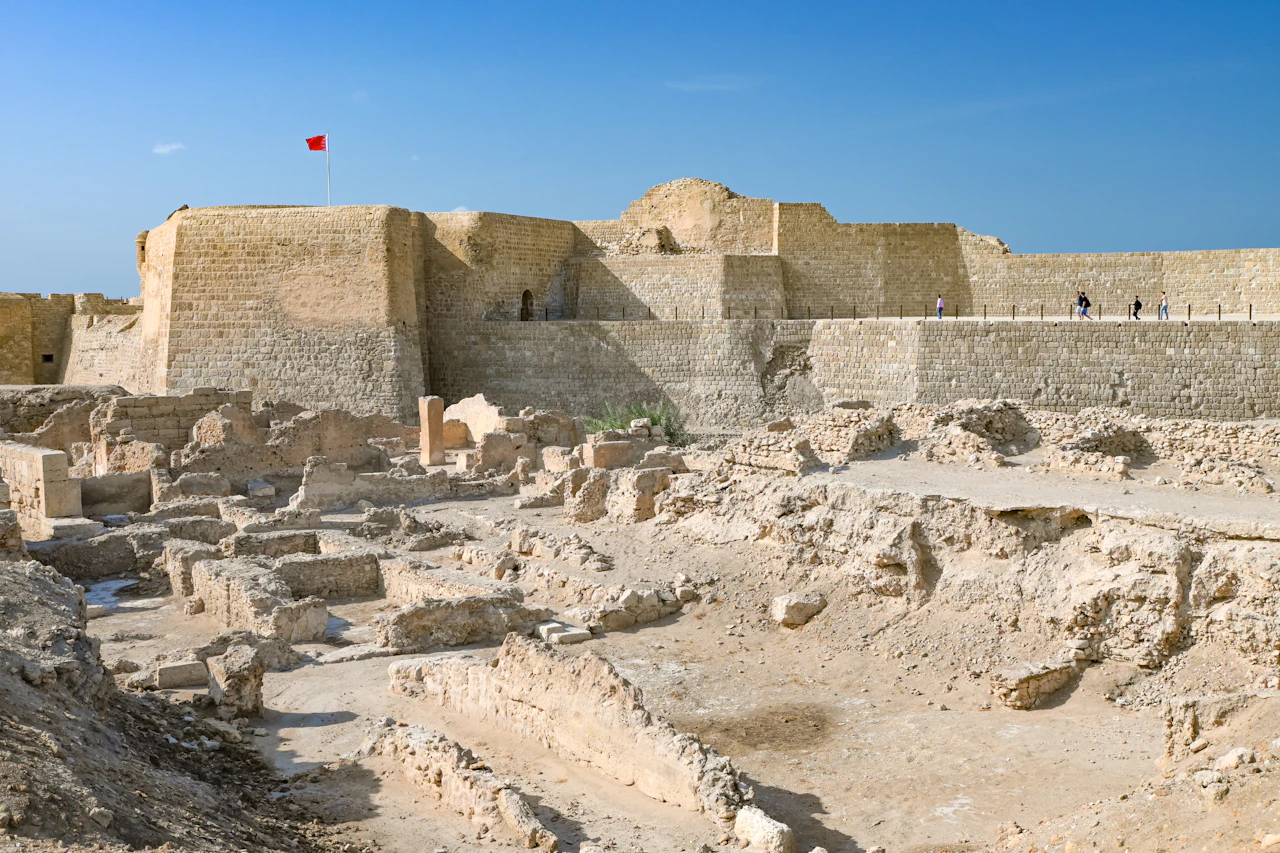 Le mura di pietra del Forte del Bahrein, Patrimonio dell'Umanità UNESCO